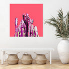 Majestic Cactus on Coral by Dominique Van Roey on GIANT ART - pink photo manipulation
