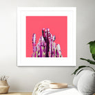 Majestic Cactus on Coral by Dominique Van Roey on GIANT ART - pink photo manipulation