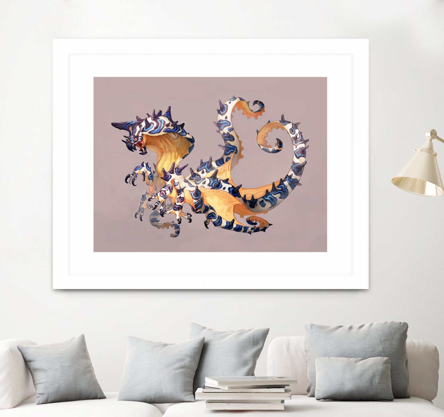 Octopus Dragon by Saki Yamamura on GIANT ART - blue digital painting