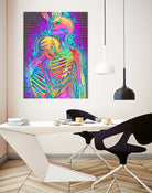 Skeleton Love 2 by Francois Martin Painchaud on GIANT ART - pink digital painting