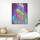 Skeleton Love 2 by Francois Martin Painchaud on GIANT ART - pink digital painting