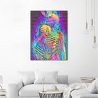 Skeleton Love 2 by Francois Martin Painchaud on GIANT ART - pink digital painting