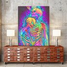 Skeleton Love 2 by Francois Martin Painchaud on GIANT ART - pink digital painting