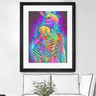 Skeleton Love 2 by Francois Martin Painchaud on GIANT ART - pink digital painting