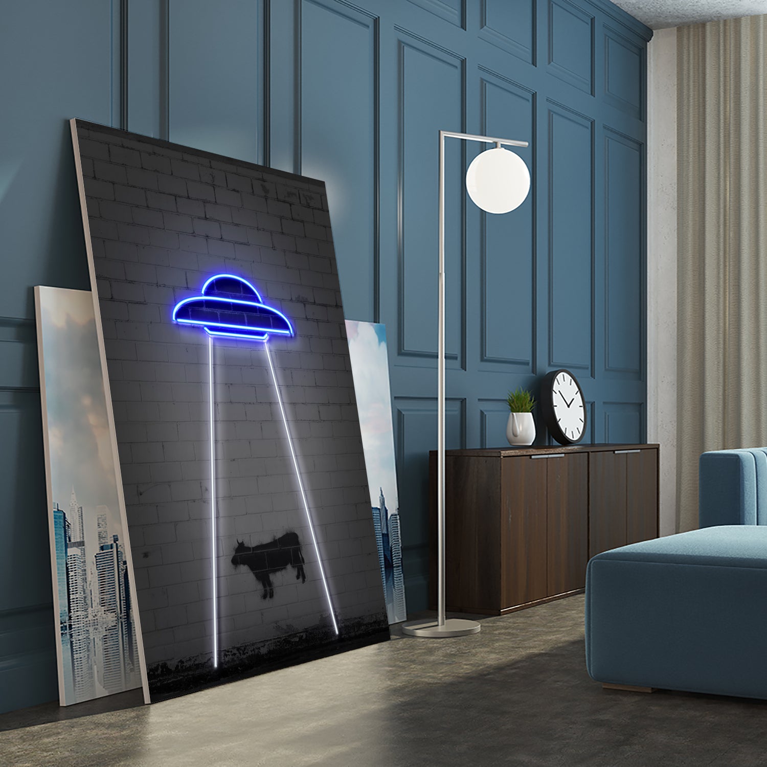 UFO by Octavian Mihai Mielu on GIANT ART - blue digital drawing