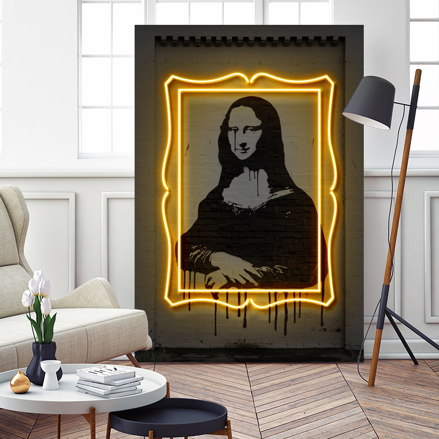 Mona Lisa by Octavian Mihai Mielu on GIANT ART - yellow digital drawing