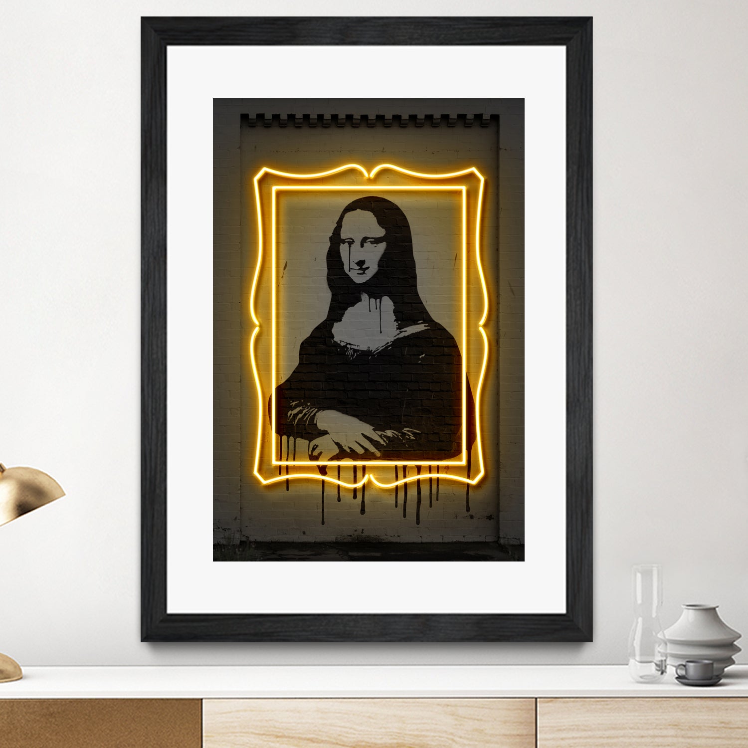 Mona Lisa by Octavian Mihai Mielu on GIANT ART - yellow digital drawing