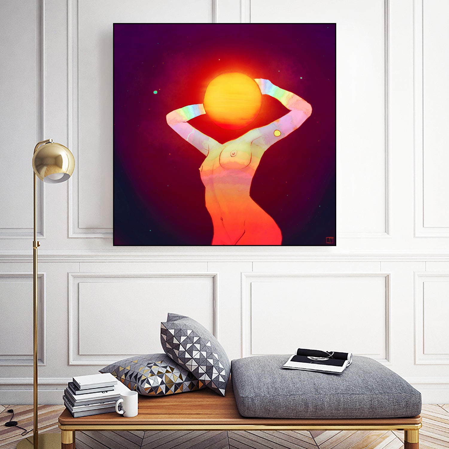 Sun Head by Francois Martin Painchaud on GIANT ART - red character design