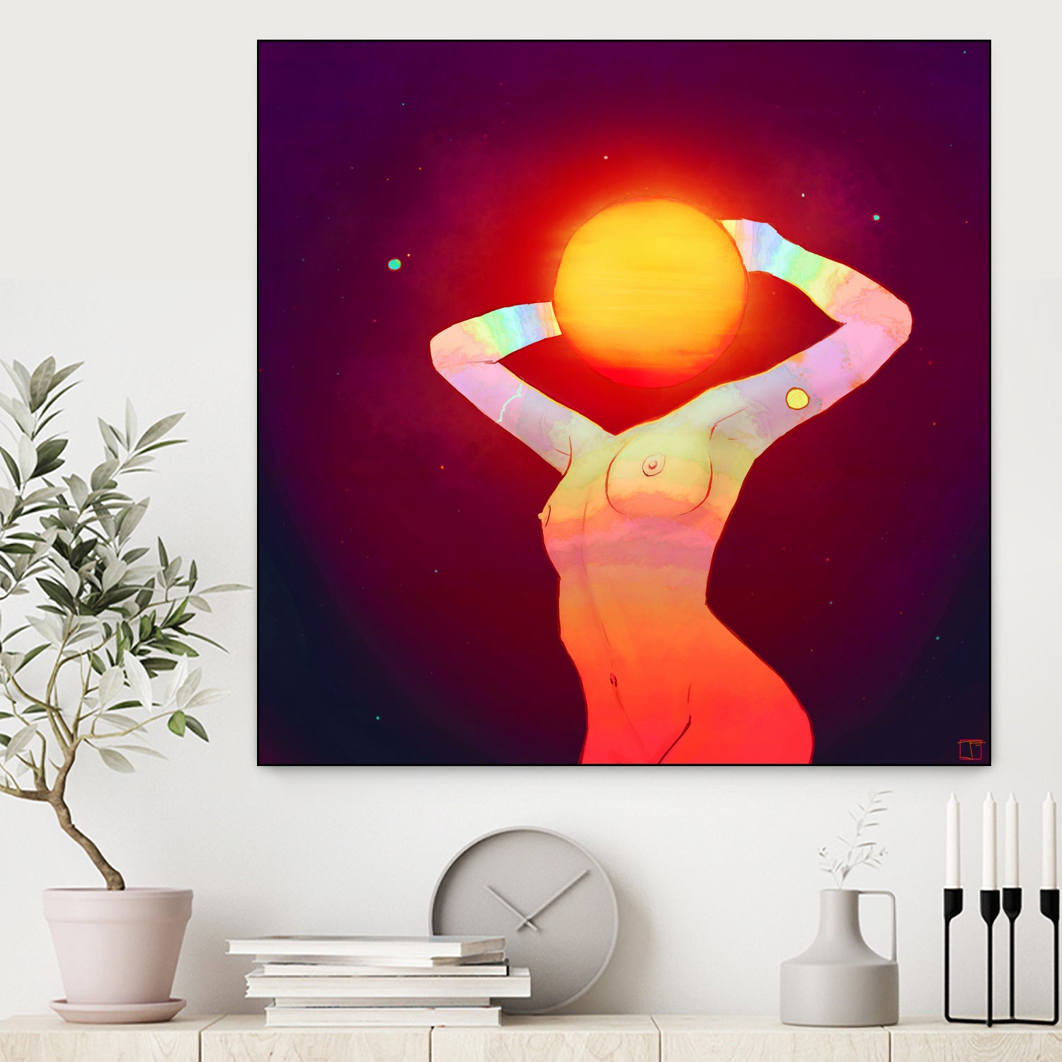 Sun Head by Francois Martin Painchaud on GIANT ART - red character design