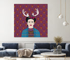 DEER FRIDA by Bianca Green on GIANT ART - blue character design