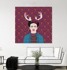 DEER FRIDA by Bianca Green on GIANT ART - blue character design