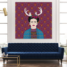 DEER FRIDA by Bianca Green on GIANT ART - blue character design