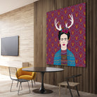 DEER FRIDA by Bianca Green on GIANT ART - blue character design