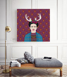 DEER FRIDA by Bianca Green on GIANT ART - blue character design