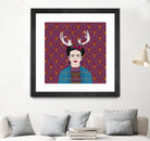 DEER FRIDA by Bianca Green on GIANT ART - blue character design