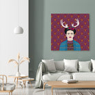 DEER FRIDA by Bianca Green on GIANT ART - blue character design