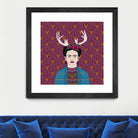 DEER FRIDA by Bianca Green on GIANT ART - blue character design