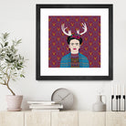 DEER FRIDA by Bianca Green on GIANT ART - blue character design