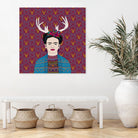 DEER FRIDA by Bianca Green on GIANT ART - blue character design