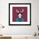 DEER FRIDA by Bianca Green on GIANT ART - blue character design