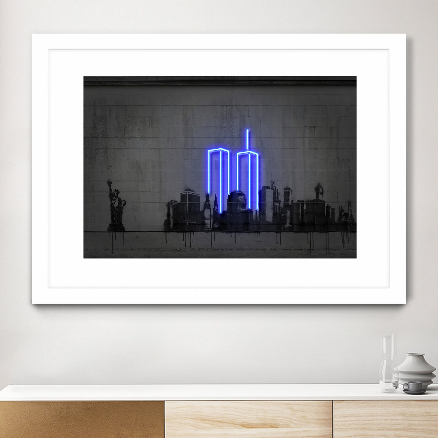 New York by Octavian Mihai Mielu on GIANT ART - blue digital drawing