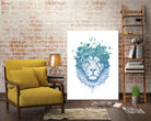 Floral lion by Solti Balázs on GIANT ART - white digital drawing