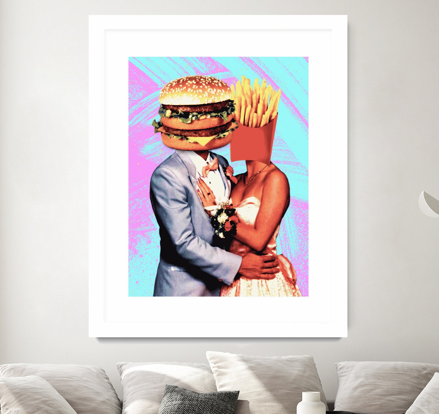 Fast Food Love by Pedro Molina on GIANT ART - pink photo manipulation