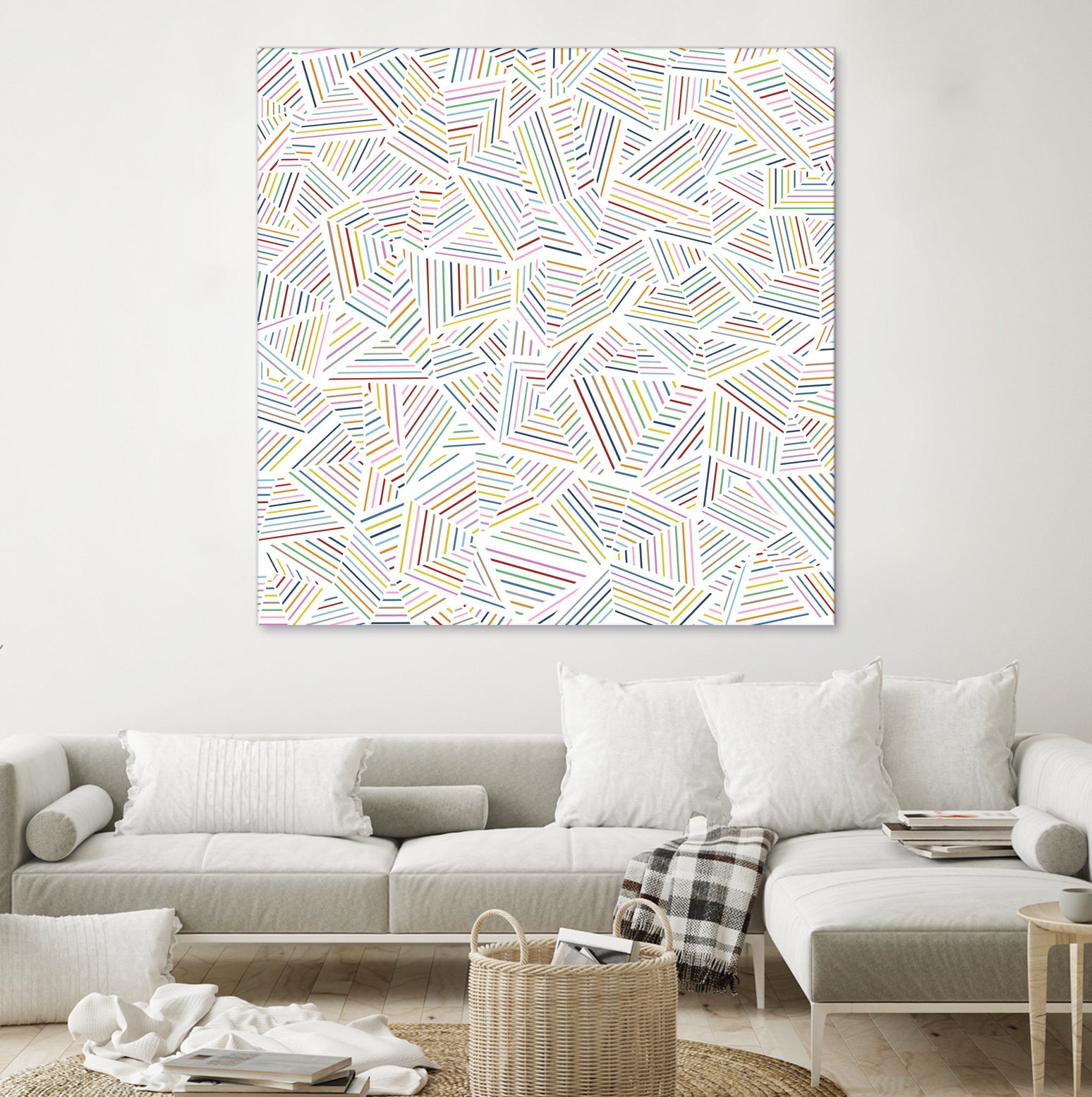 Ab Linear Rainbow by Emeline Tate-Robertson on GIANT ART - white digital painting