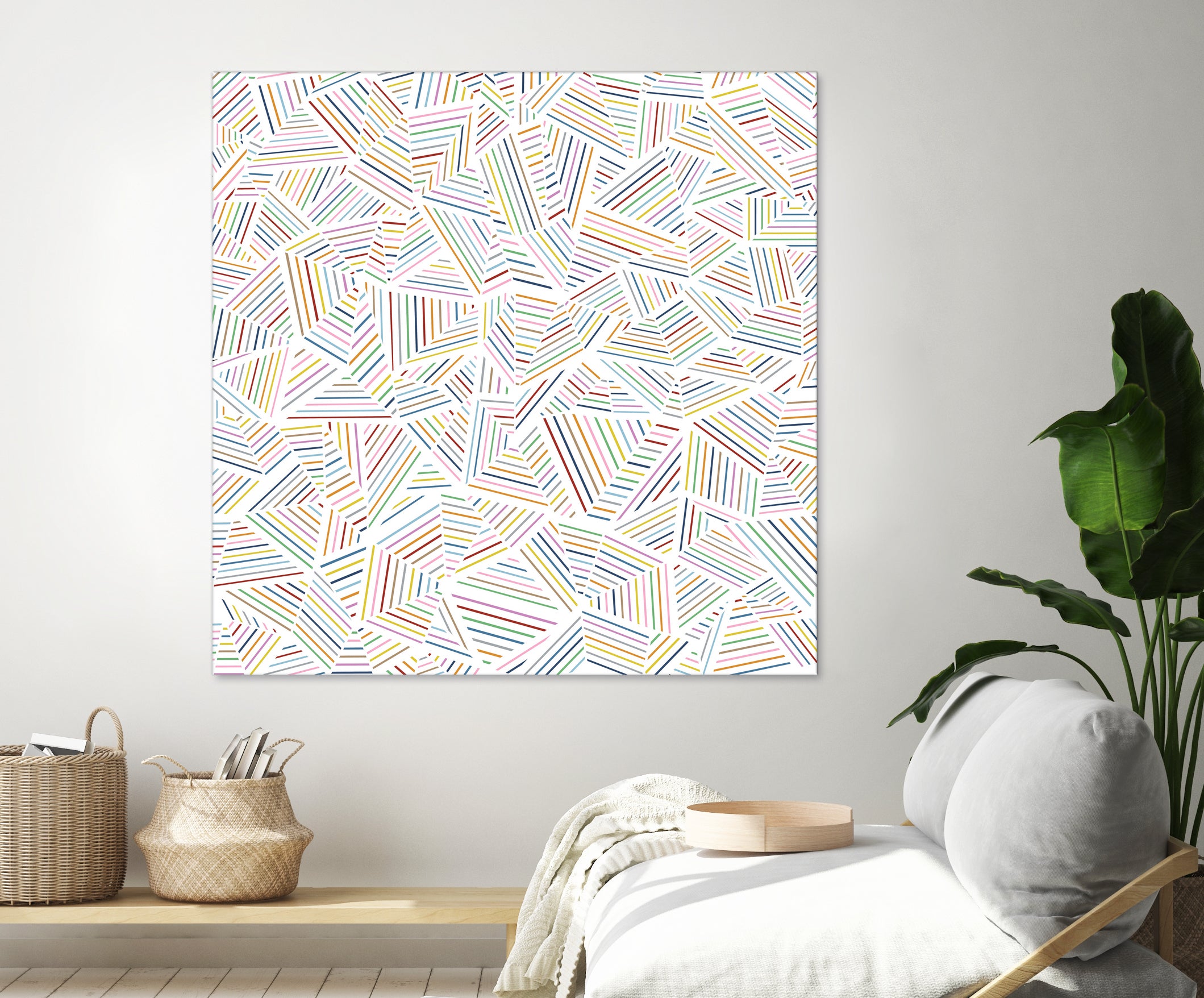 Ab Linear Rainbow by Emeline Tate-Robertson on GIANT ART - white digital painting