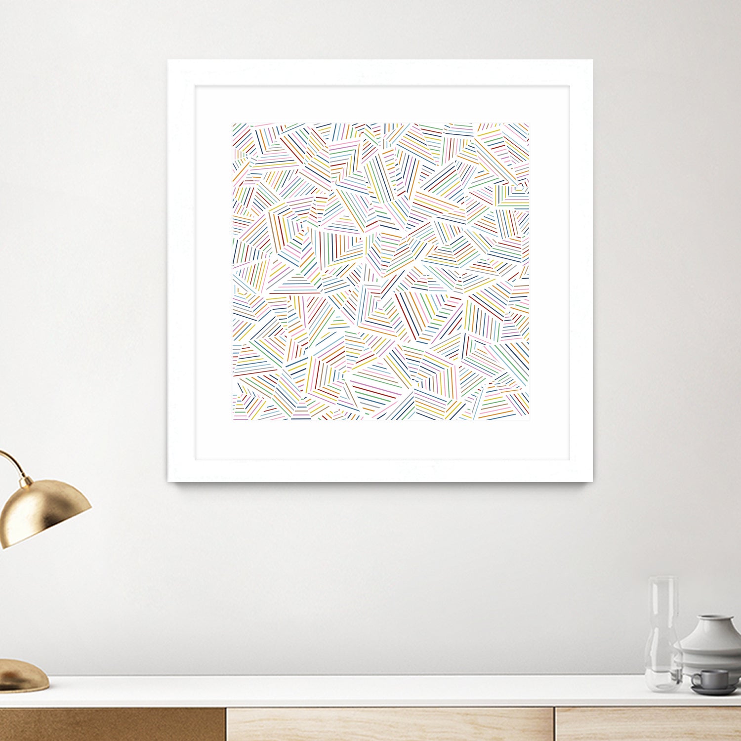 Ab Linear Rainbow by Emeline Tate-Robertson on GIANT ART - white digital painting