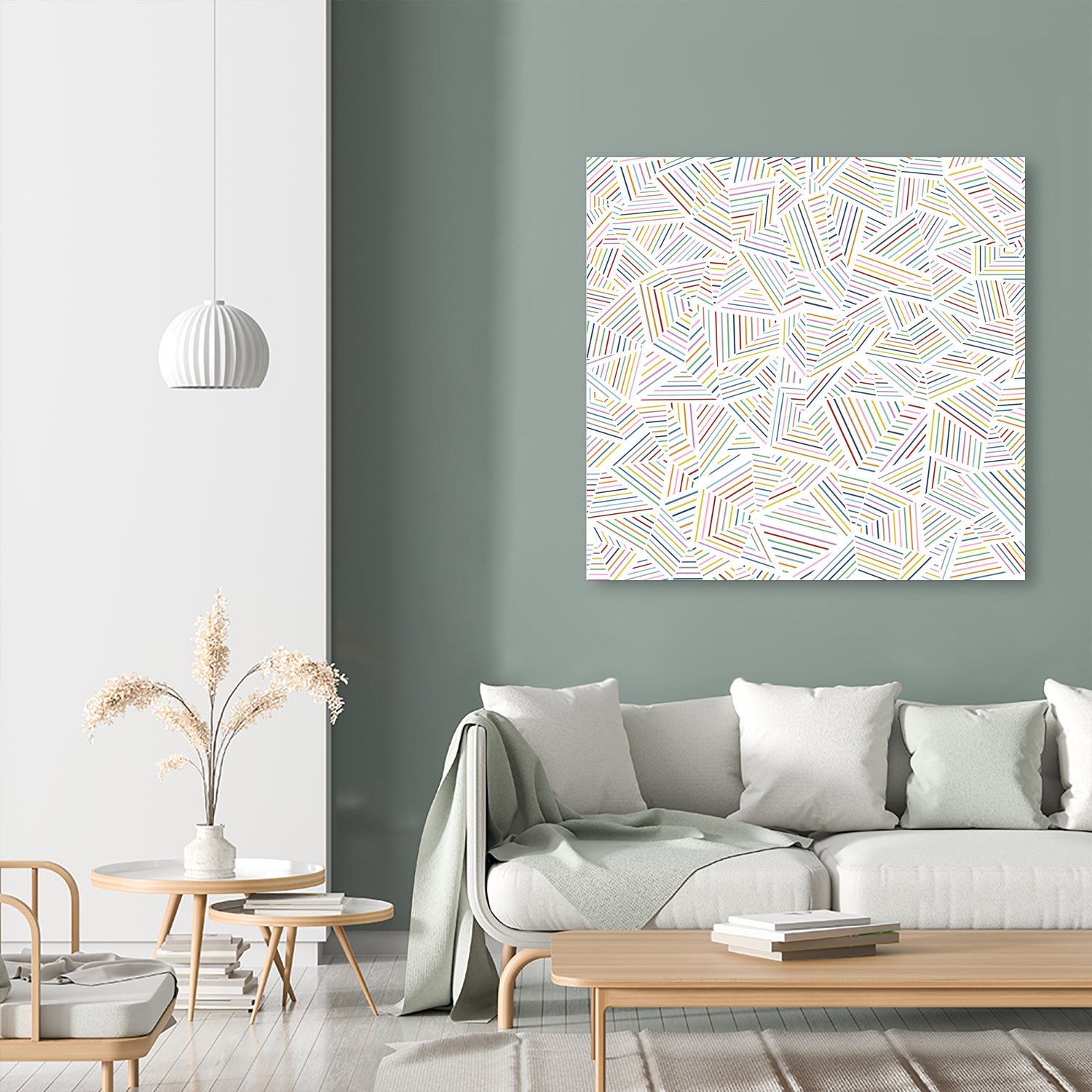 Ab Linear Rainbow by Emeline Tate-Robertson on GIANT ART - white digital painting