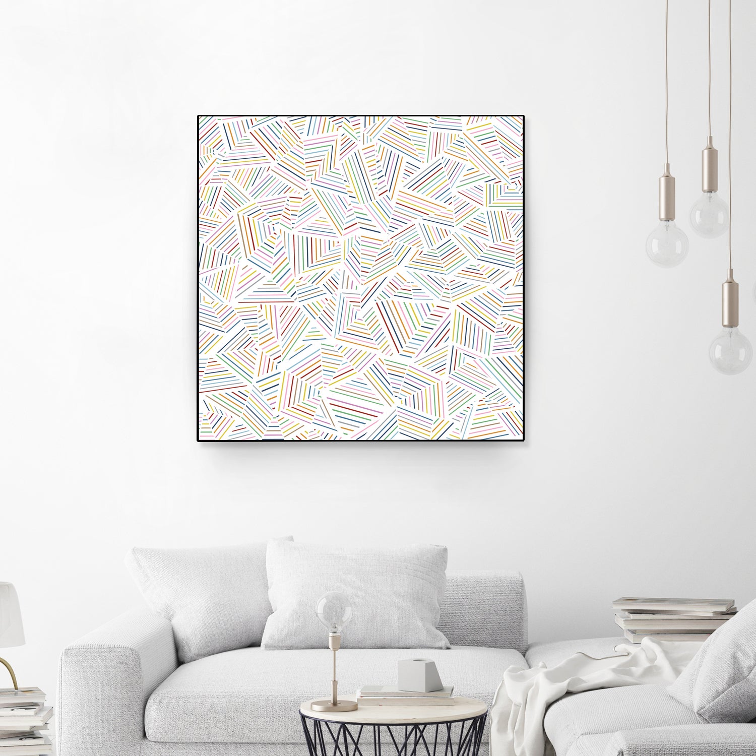 Ab Linear Rainbow by Emeline Tate-Robertson on GIANT ART - white digital painting