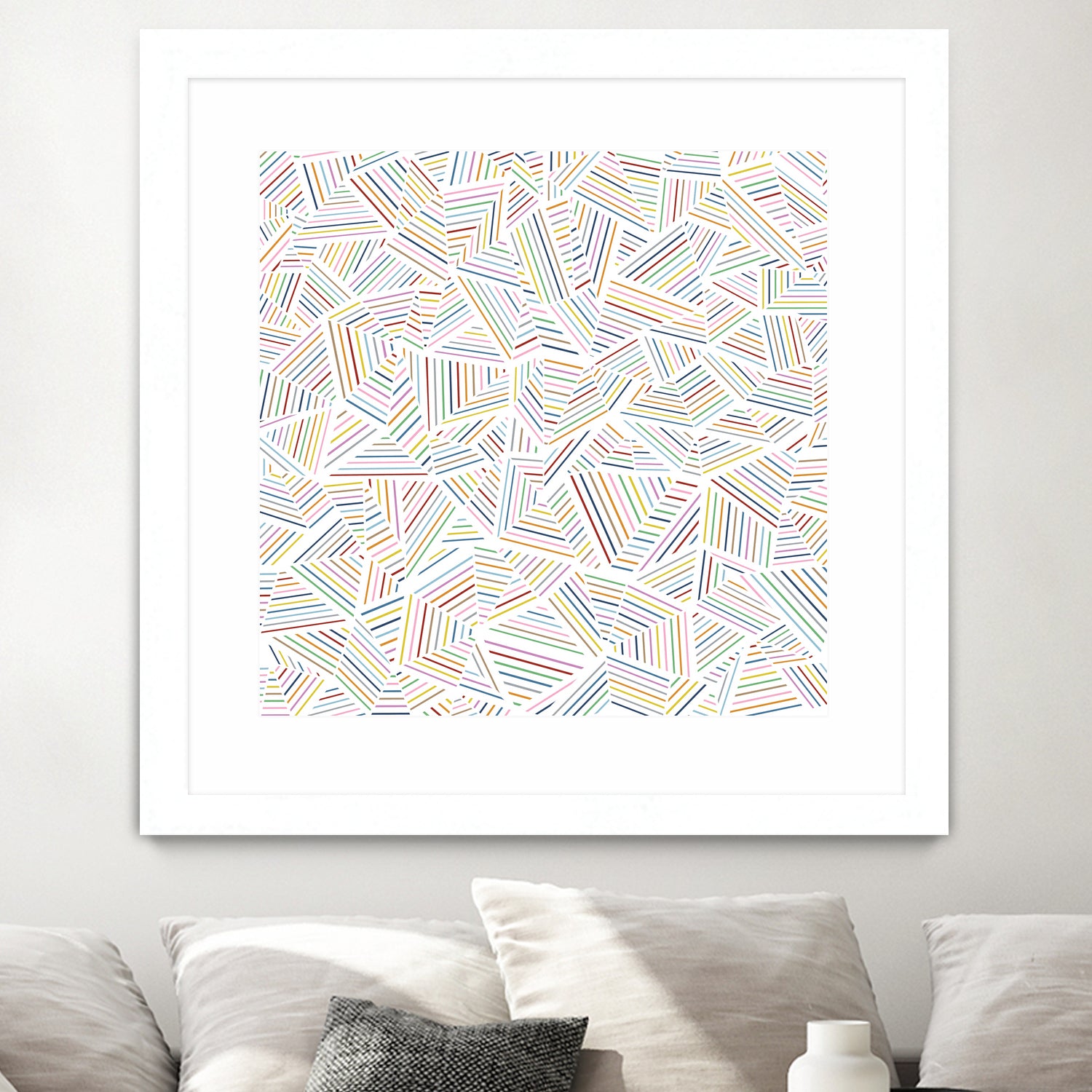 Ab Linear Rainbow by Emeline Tate-Robertson on GIANT ART - white digital painting