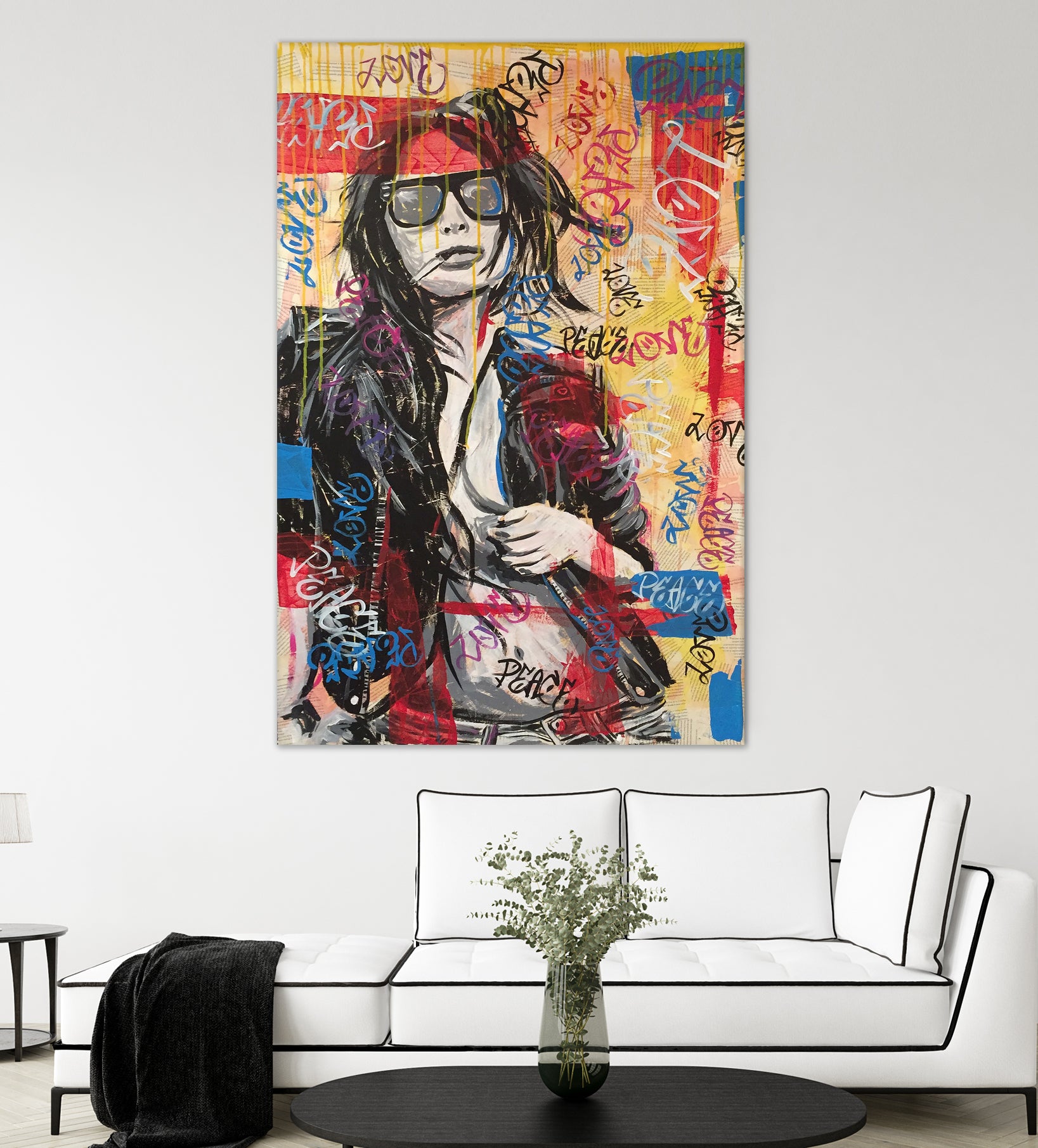 peace&love by eugenia retana on GIANT ART - black mixed media