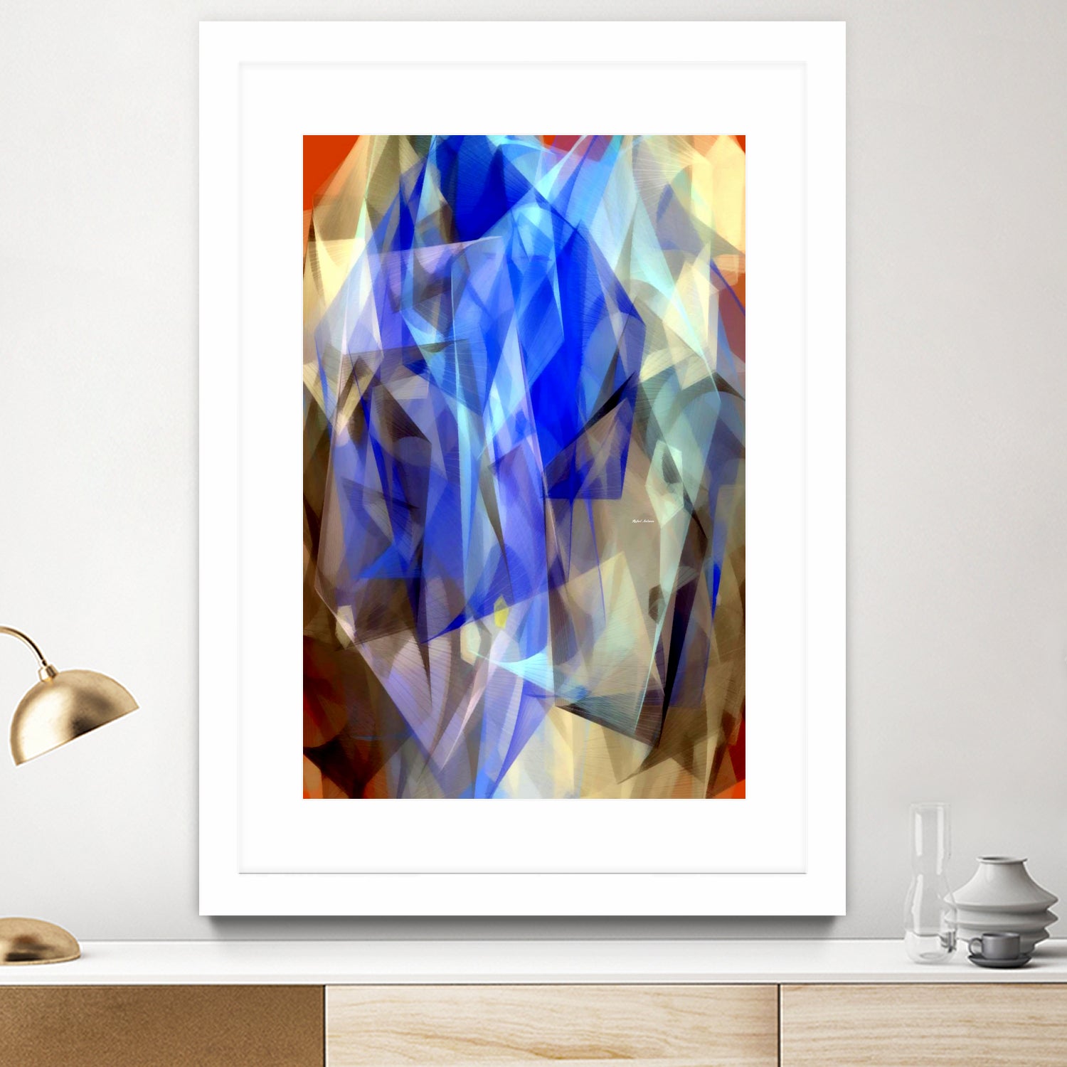 Abstract 3395 by Rafael Salazar on GIANT ART - blue digital painting