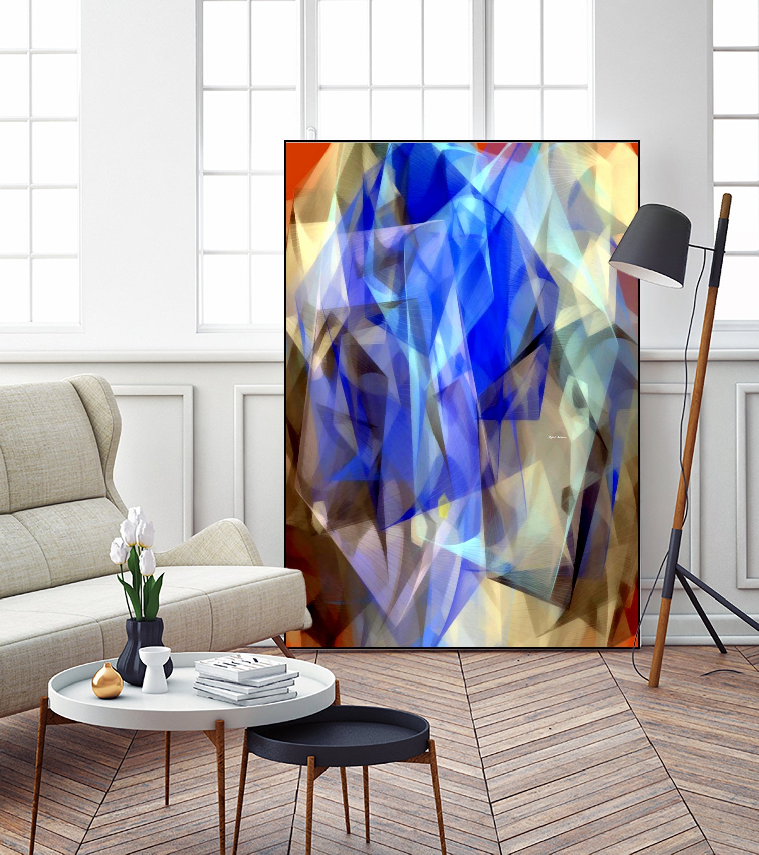 Abstract 3395 by Rafael Salazar on GIANT ART - blue digital painting