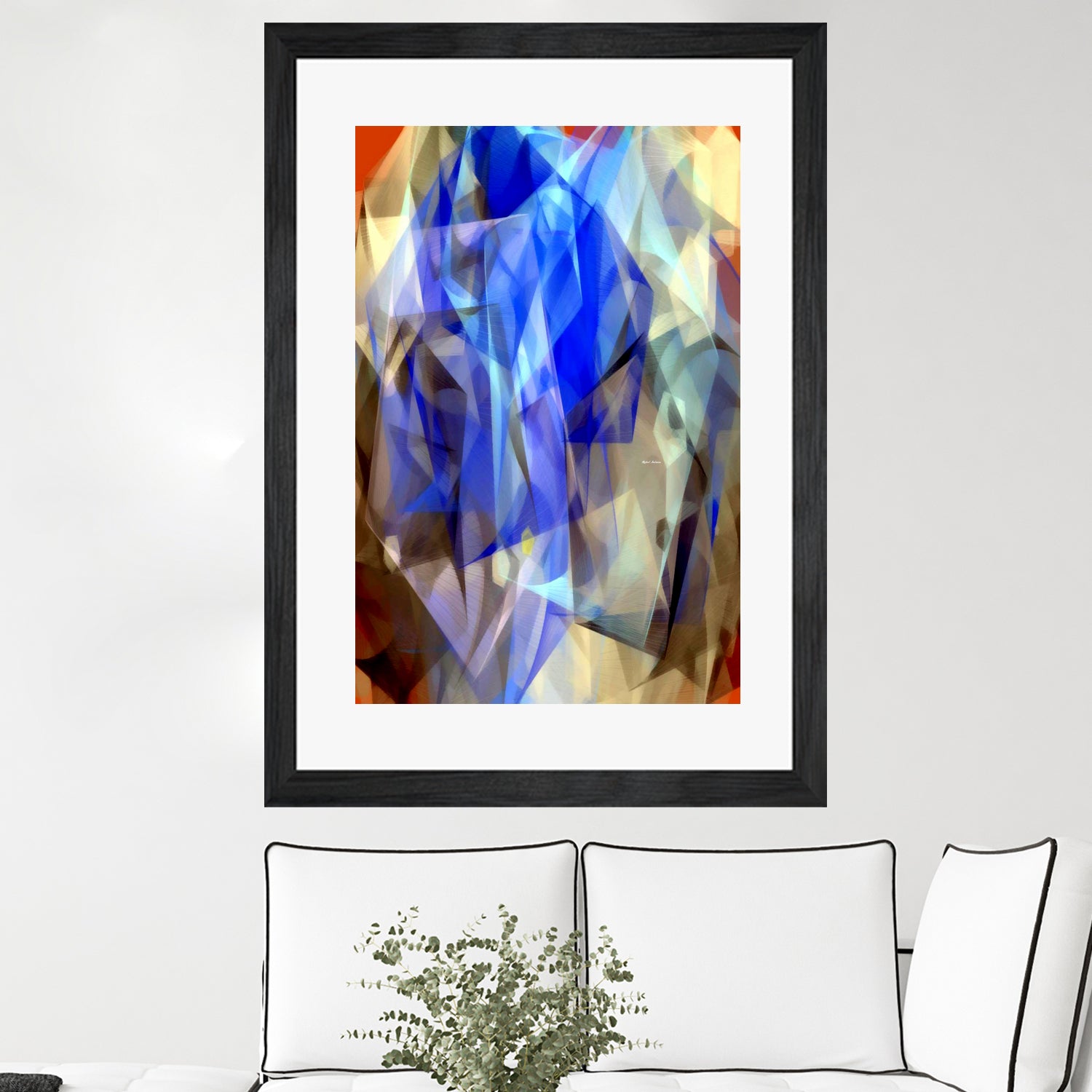 Abstract 3395 by Rafael Salazar on GIANT ART - blue digital painting