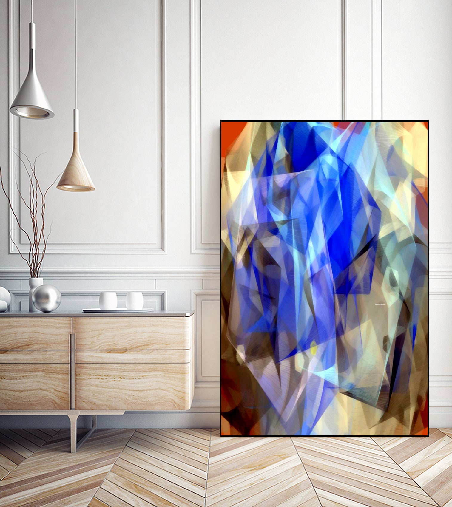 Abstract 3395 by Rafael Salazar on GIANT ART - blue digital painting