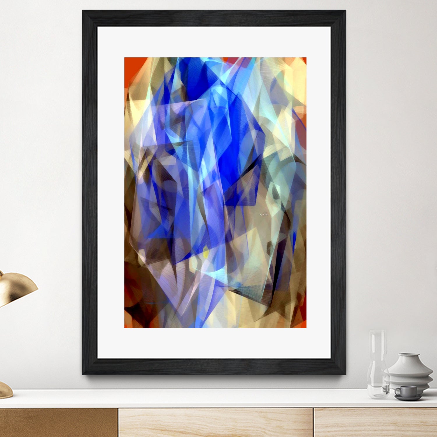 Abstract 3395 by Rafael Salazar on GIANT ART - blue digital painting