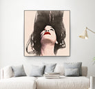 Woman upside down - painting in watercolor by CADET Pierre on GIANT ART - black digital painting