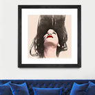 Woman upside down - painting in watercolor by CADET Pierre on GIANT ART - black digital painting