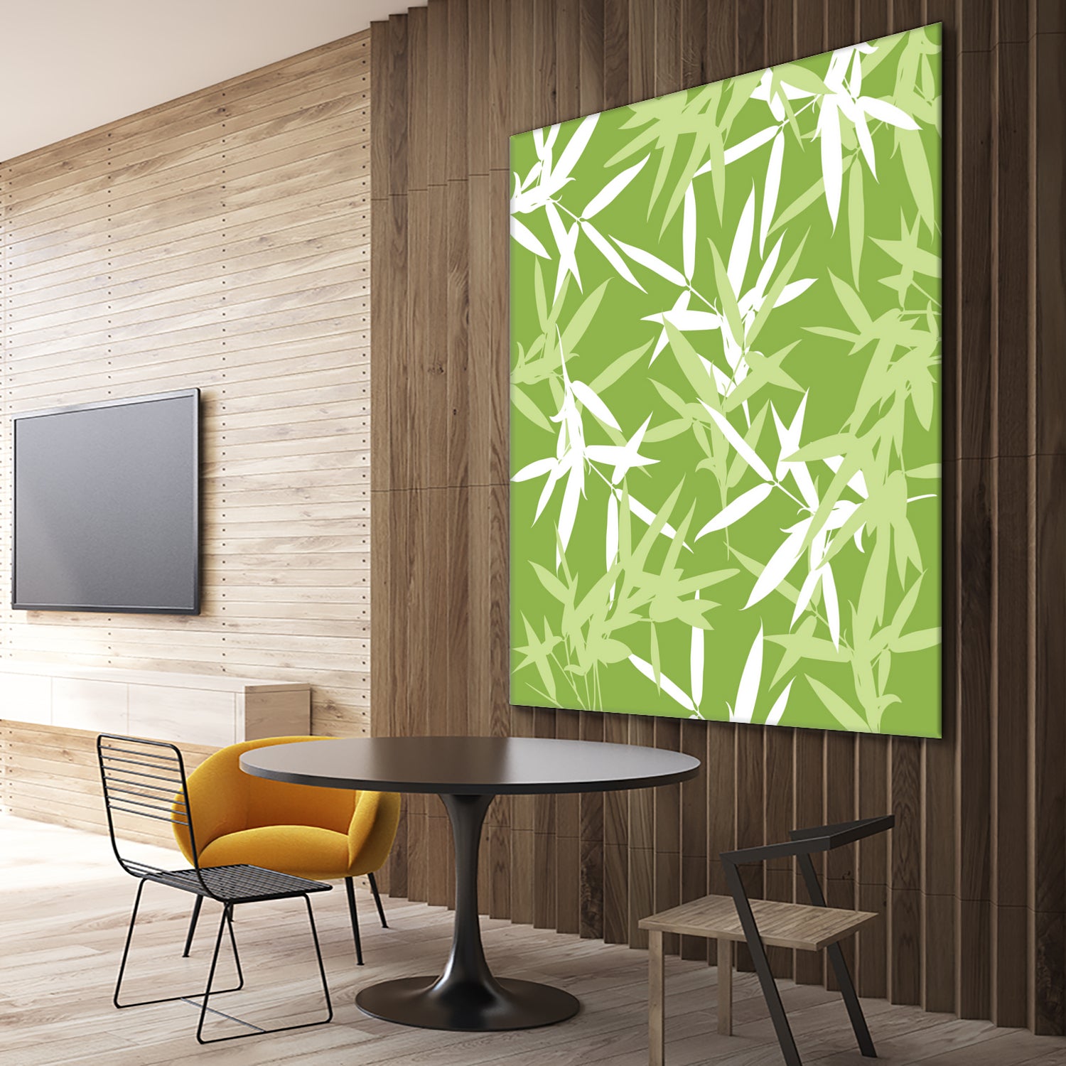 Original Green Bamboo Pattern by Brigitte Carre on GIANT ART - green digital painting