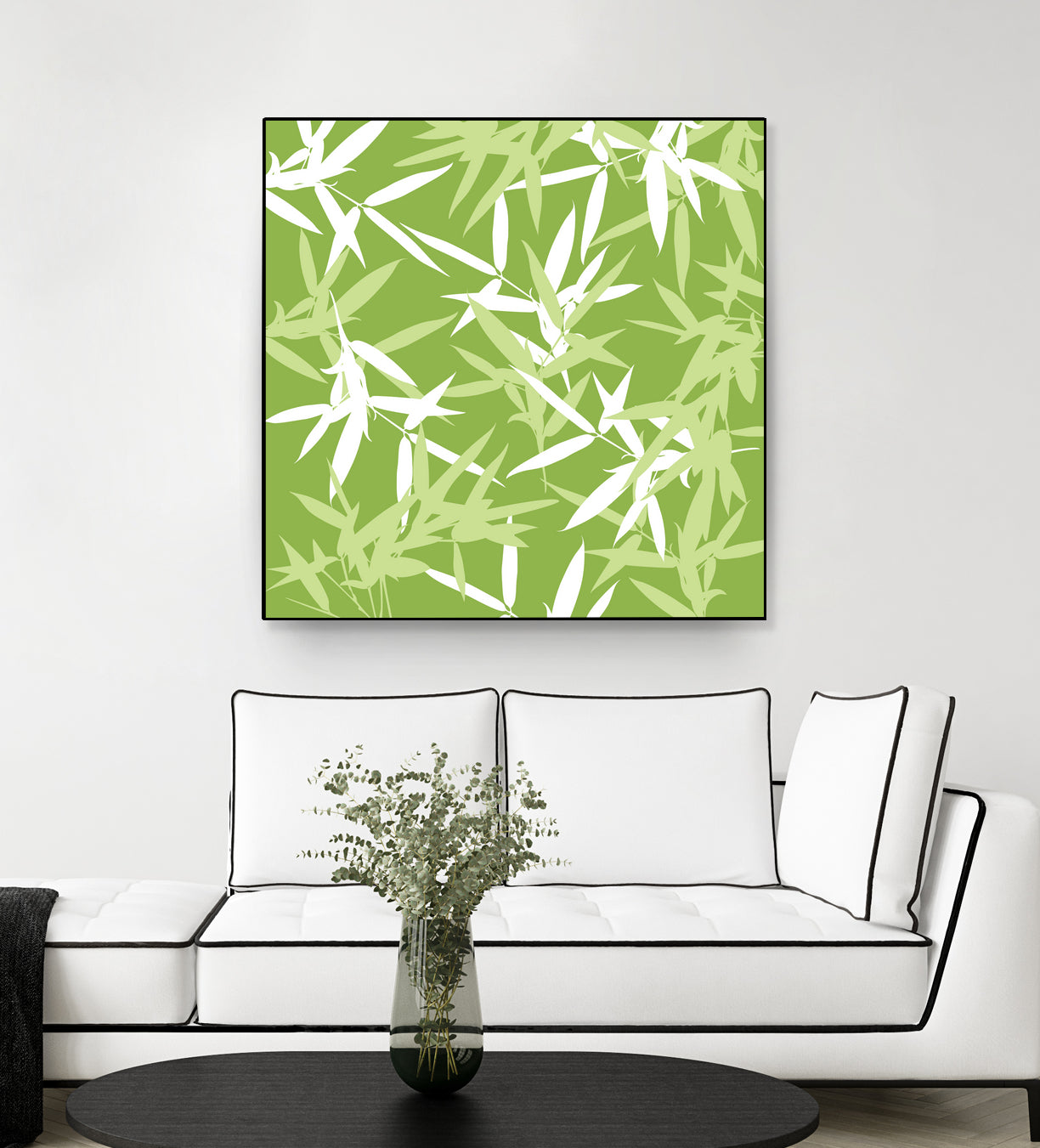 Original Green Bamboo Pattern by Brigitte Carre on GIANT ART - green digital painting