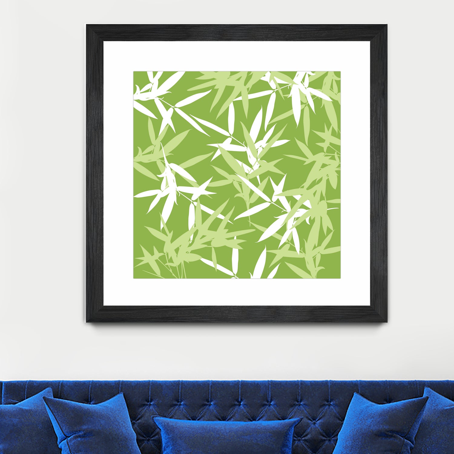 Original Green Bamboo Pattern by Brigitte Carre on GIANT ART - green digital painting