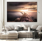 Sunset  Coast, Waves and Rocks by Petra Lang on GIANT ART - brown photo illustration