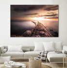 Sunset  Coast, Waves and Rocks by Petra Lang on GIANT ART - brown photo illustration