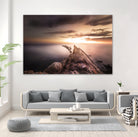 Sunset  Coast, Waves and Rocks by Petra Lang on GIANT ART - brown photo illustration