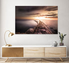 Sunset  Coast, Waves and Rocks by Petra Lang on GIANT ART - brown photo illustration