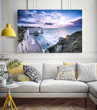 Natural Rock Arch -  Normandy, France by Petra Lang on GIANT ART - blue photo illustration