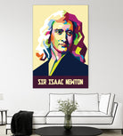 Sir Isaac Newton In Pop Art by Ahmad Taufiq on GIANT ART - white photo illustration